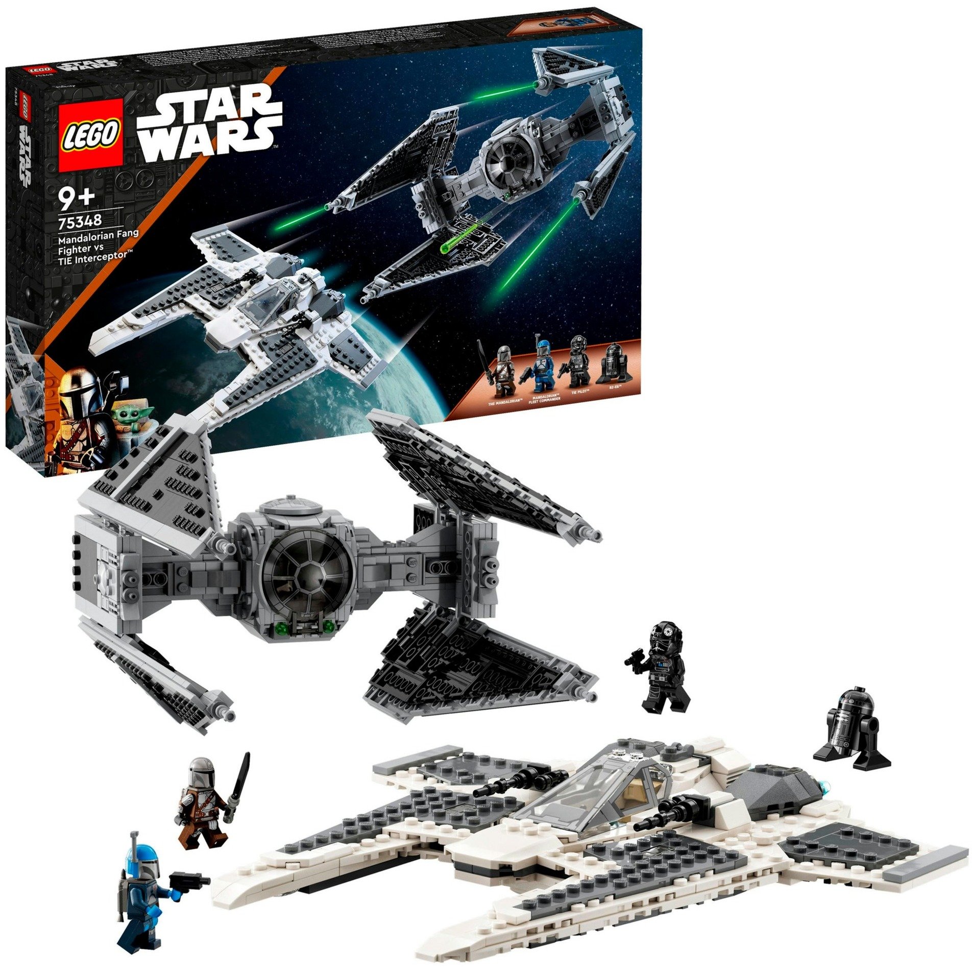 75348 Star Wars Mandalorianischer Fang Fighter vs. TIE Interceptor, Konstruktionsspielzeug von Lego