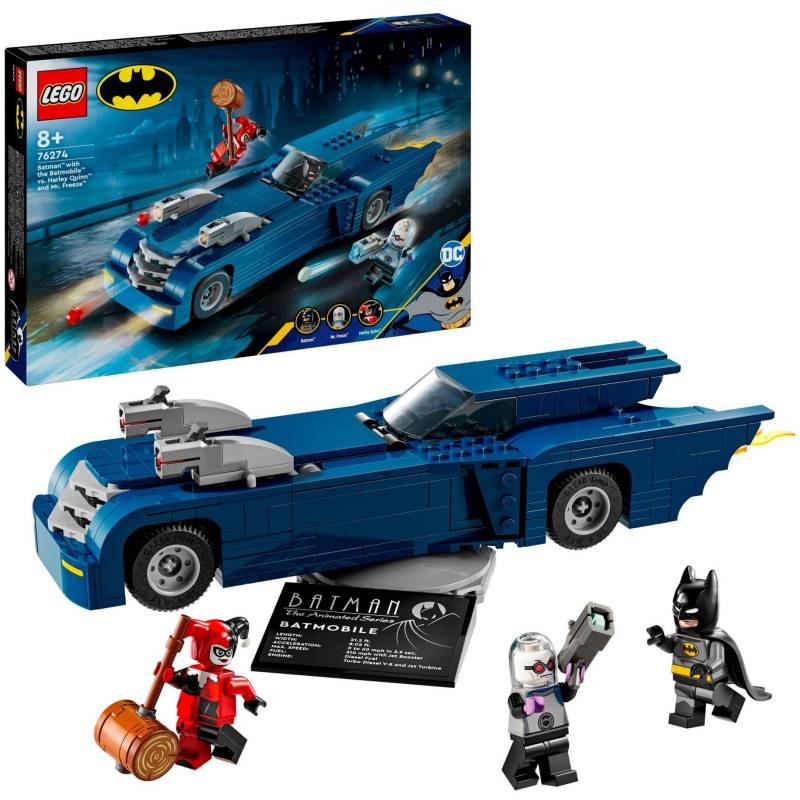 76274 DC Super Heroes Batman im Batmobil vs. Harley Quinn und Mr. Freeze, Konstruktionsspielzeug von Lego