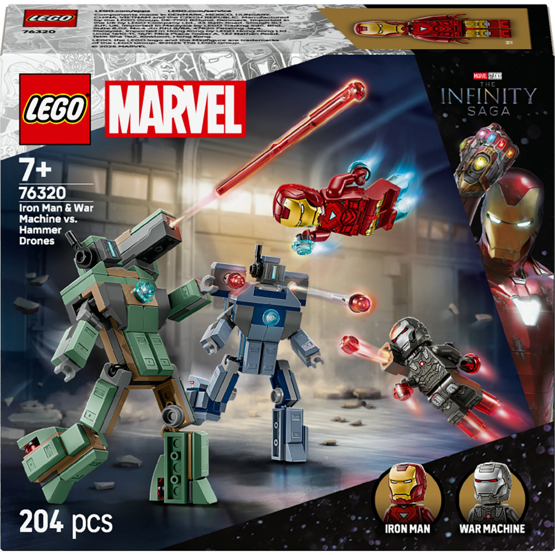 76320 Marvel Super Heroes Iron Man & War Machine vs. Hammer-Drohnen, Konstruktionsspielzeug 76320 Marvel Super Heroes Iron Man & War Machine vs. Hammer-Drohnen, Konstruktionsspielzeug von Lego