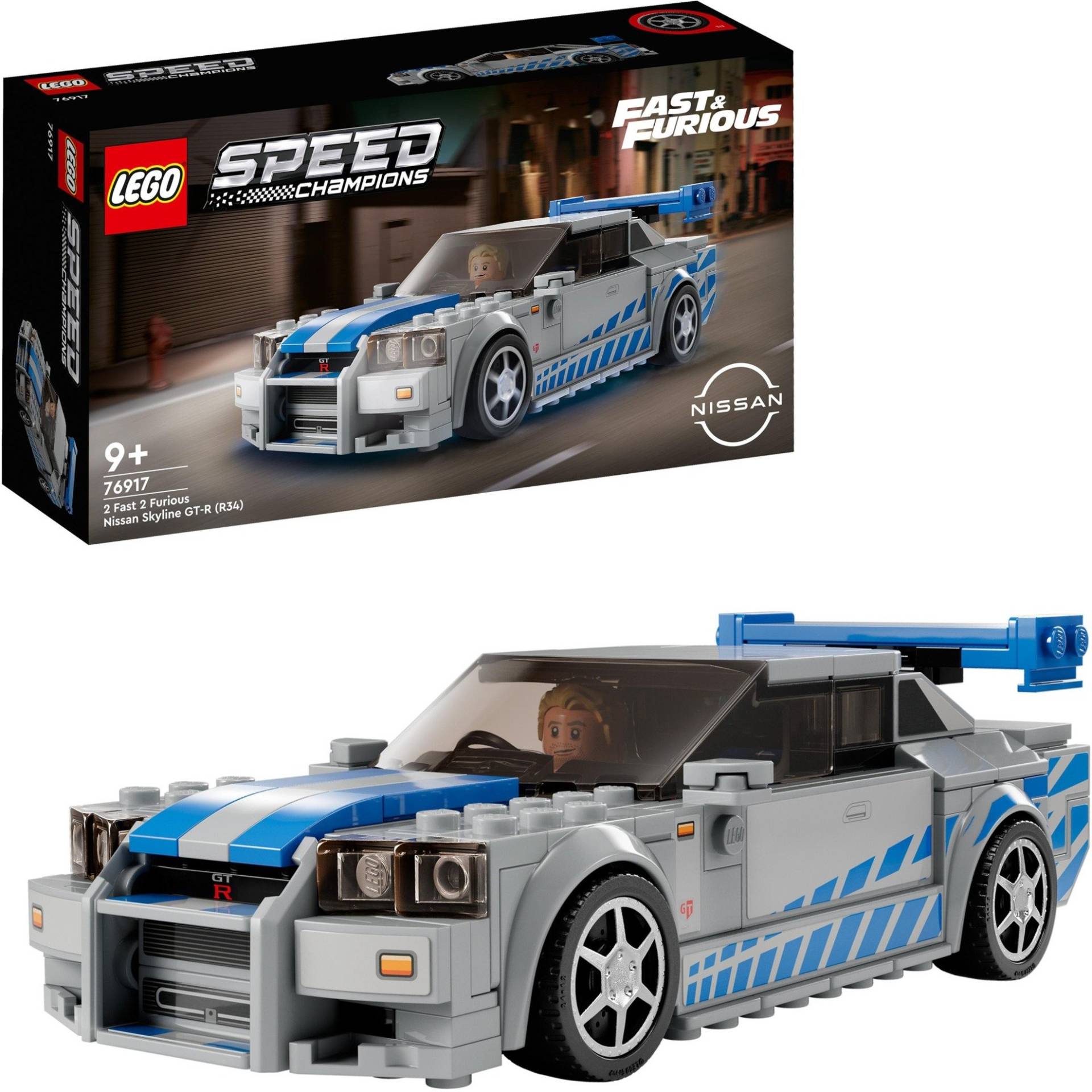 76917 Speed Champions: 2 Fast 2 Furious – Nissan Skyline GT-R, Konstruktionsspielzeug von Lego