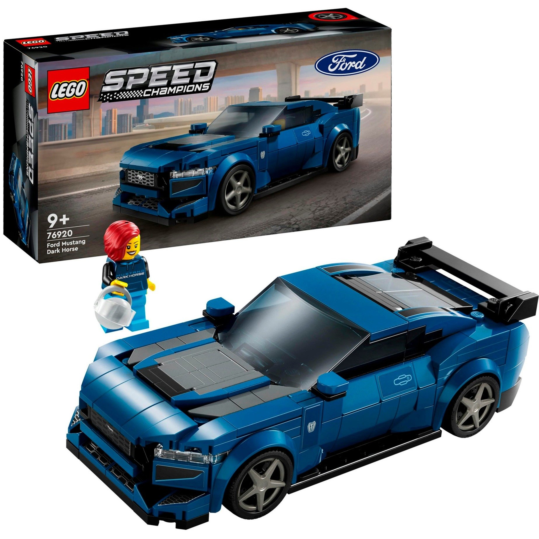 76920 Speed Champions Ford Mustang Dark Horse Sportwagen, Konstruktionsspielzeug von Lego