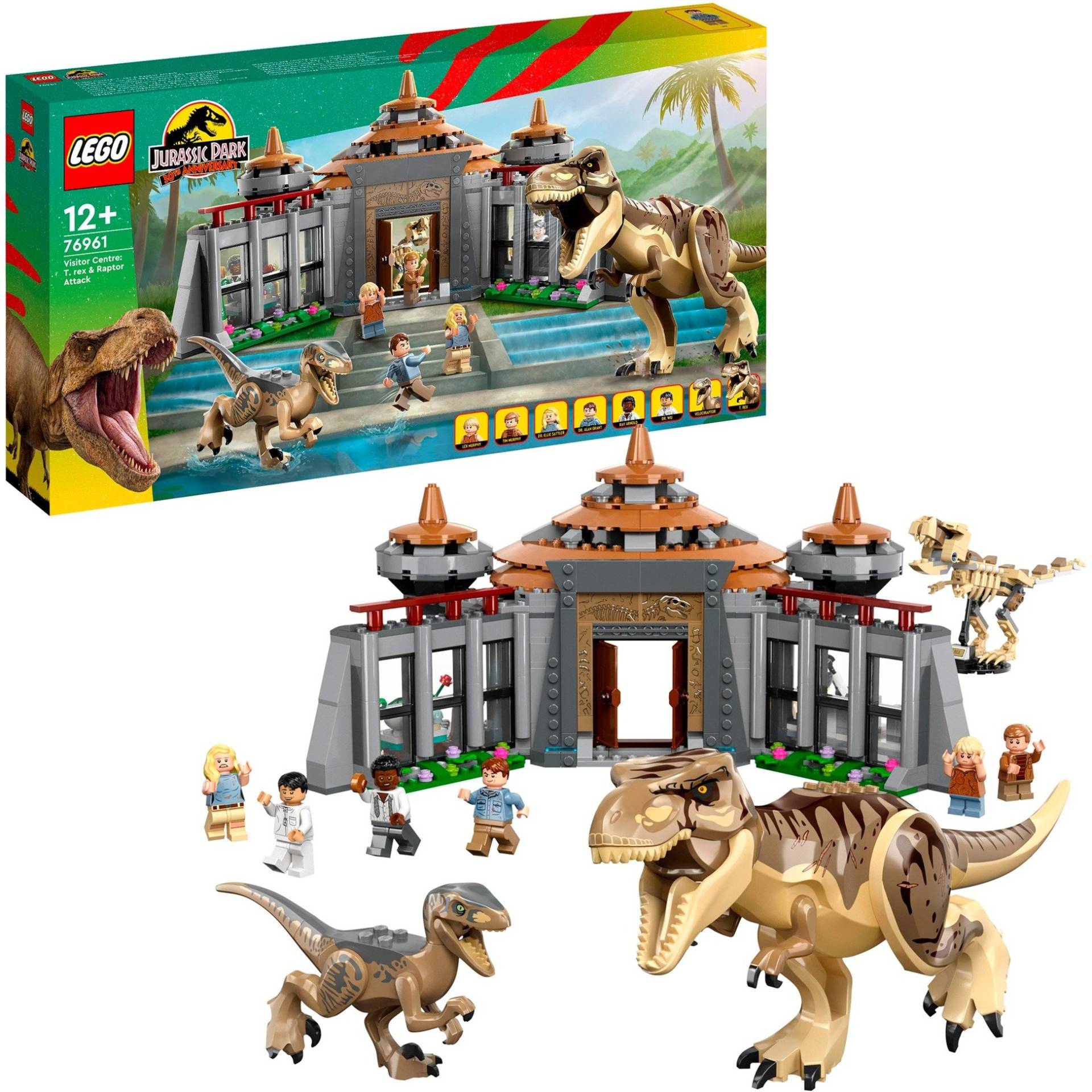 76961 Jurassic World Angriff des T. rex und des Raptors auf das Besucherzentrum, Konstruktionsspielzeug von Lego