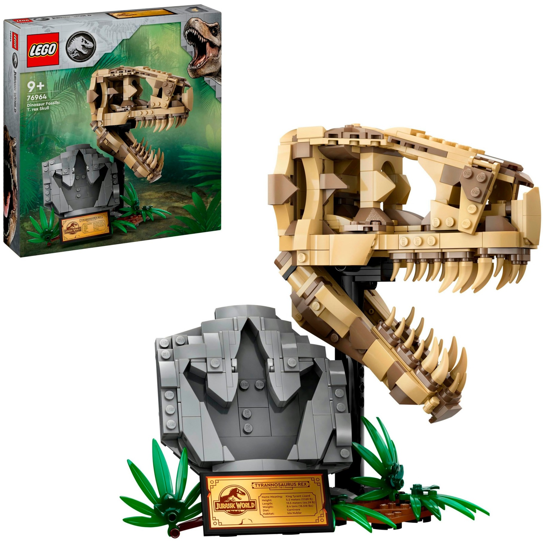 76964 Jurassic World Dinosaurier-Fossilien: T.-Rex-Kopf, Konstruktionsspielzeug von Lego