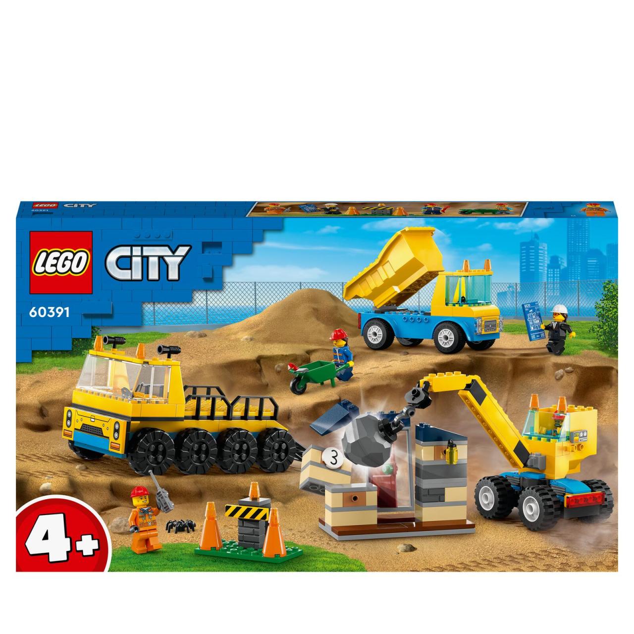 LEGO® City Baufahrzeuge mit Kran und Abrissbirne 60391 von Lego