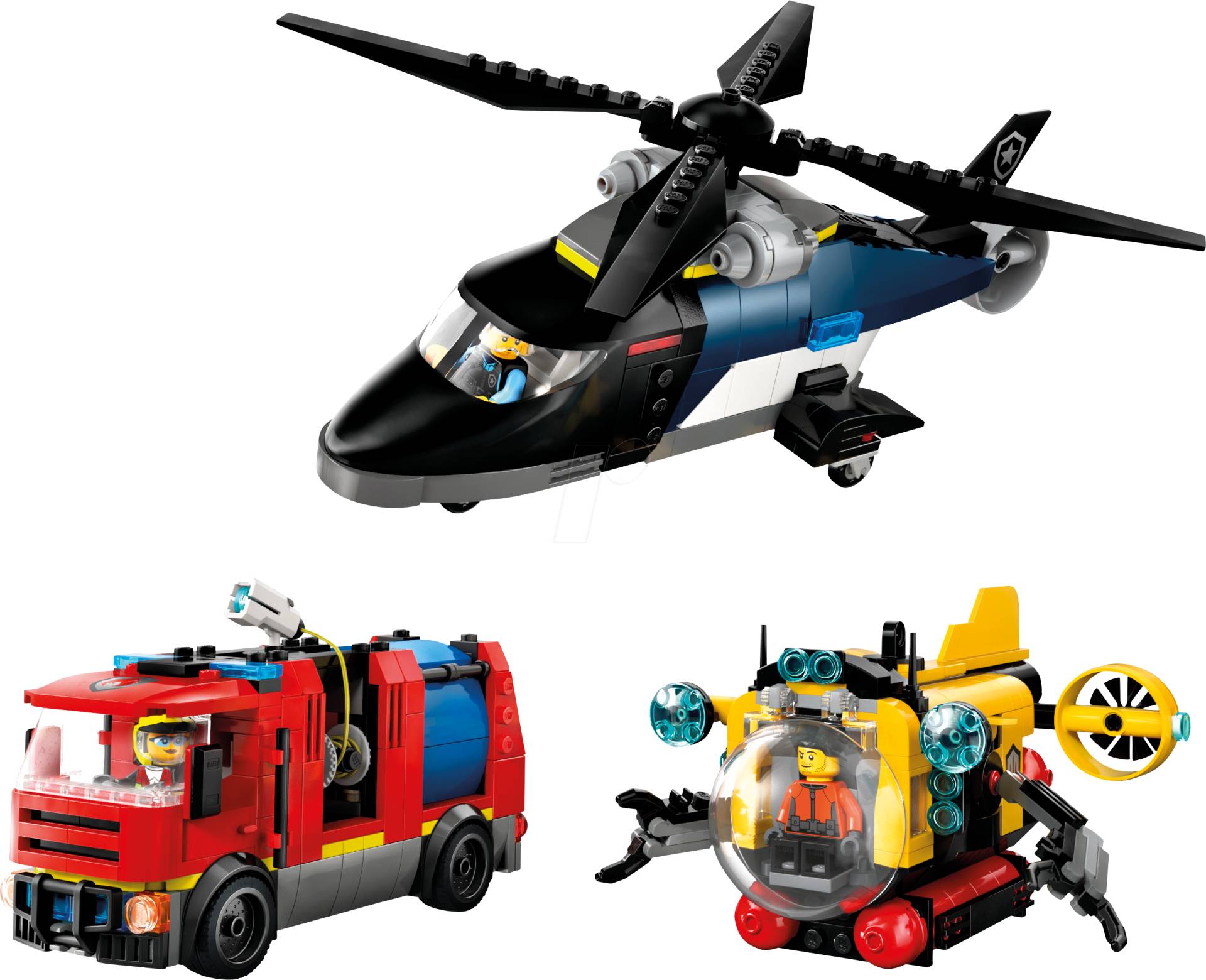 LEGO 60462 - LEGO® City Kombinationsset mit Hubschrauber, Löschauto und U-Boo von Lego
