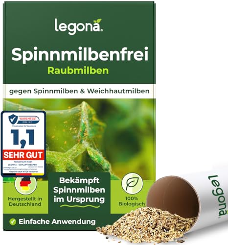 Raubmilben gegen Spinnmilben & Weichhautmilben | Streu für 15 m² | Präventivbehandlung - 1 Lieferung | Spinnmilben bekämpfen Raubmilben gegen Spinnmilben & Weichhautmilben | Streu für 15 m² | Präventivbehandlung - 1 Lieferung | Spinnmilben bekämpfen von Legona