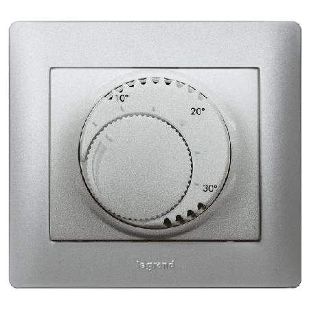 775685  - Raumthermostat Galea soft aluminium, 775685 - Aktionsartikel von Legrand BTicino