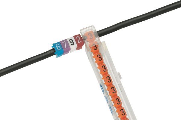 Legrand 038213 Kennzeichnungssystem CAB3 0,5-1,5qmm Ziffer:3 orange (Inhalt 1200 Stück) von Legrand GmbH