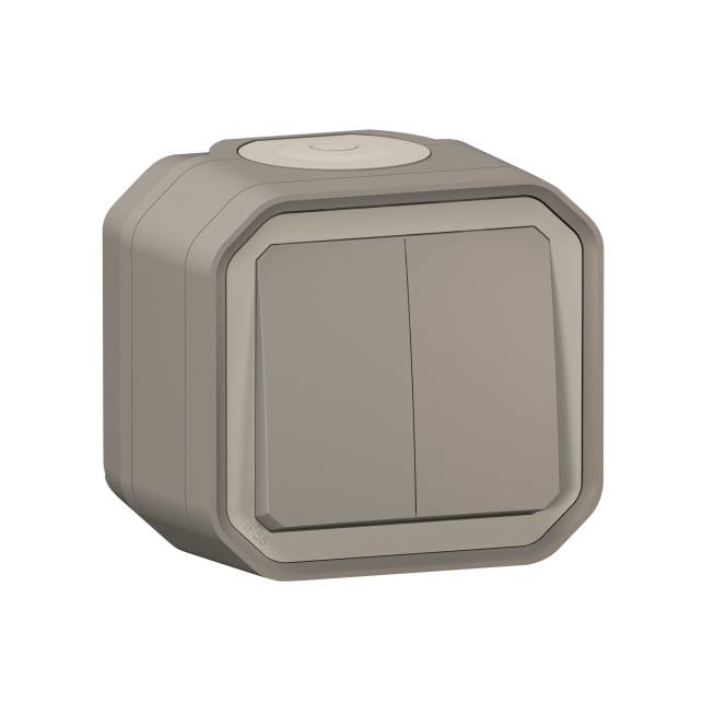 Legrand 069714L Plexo New FRAP Serienschalter 10 AX Steckkl.IK08 Grau von Legrand GmbH