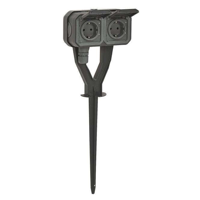 Legrand 069759L Plexo New Gartenpfahl 2-fach vorverdrahtete SSDO SL EB IP44 IK von Legrand GmbH