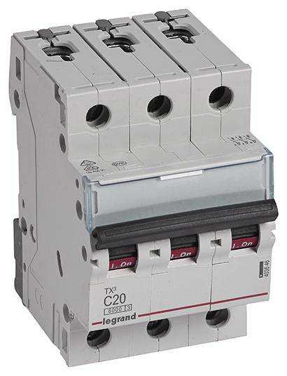 Legrand 403546 TX3 LS-Schalter C 20A 3-polig 6kA 400VAC 3TE Legrand 403546 TX3 LS-Schalter C 20A 3-polig 6kA 400VAC 3TE von Legrand GmbH