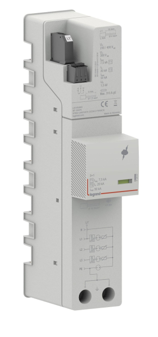 Legrand 412457 Kombiableiter SaS T1+T2 IIMP 7,5kA TT/TNS Fernmeldek.+Spannung. von Legrand GmbH