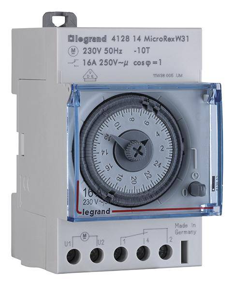Legrand 412814 MicroRex W31 230V50Hz analog Wochenzeitschaltuhr Syn. o.Gangr. Legrand 412814 MicroRex W31 230V50Hz analog Wochenzeitschaltuhr Syn. o.Gangr. von Legrand GmbH