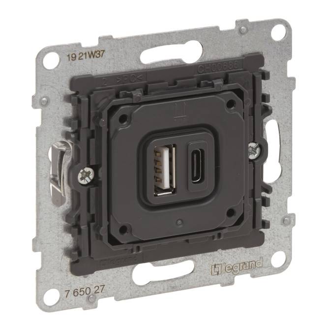 Legrand 765027 SEANO Einsatz 2f USB-Ladesteckdose Typ A+C m.Ladestrom 3 Legrand 765027 SEANO Einsatz 2f USB-Ladesteckdose Typ A+C m.Ladestrom 3 von Legrand GmbH