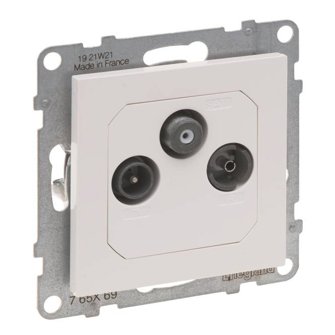 Legrand 765169 SEANO Enddose TV-R-SAT f. HD-TV in der Farbausführung Ultraweiß von Legrand GmbH