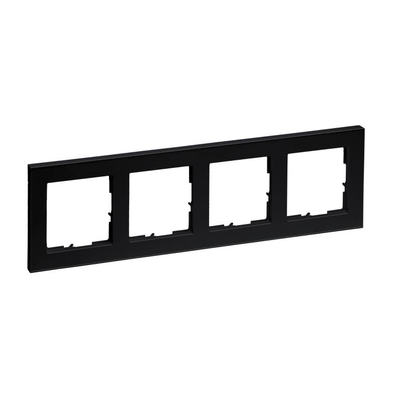 Legrand 765384 SEANO+4-fach Rahmen in der Farbausführung Schwarz lackiert von Legrand GmbH
