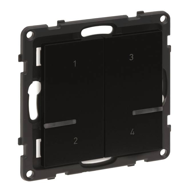 Legrand 765835 Seano with Netatmo Szenentaster 4-fach Schwarz von Legrand GmbH