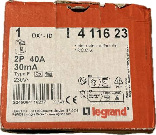 Differentialschalter 2P 230V~40A Typ F 30mA - 2 Module von Legrand