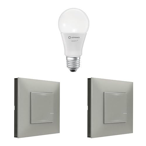 Legrand 199221 - Erweiterungspack Valena Next mit Netatmo: 2 kabellose Beleuchtungsbefehle + 1 x E27 Classic/Aluminium Legrand 199221 - Erweiterungspack Valena Next mit Netatmo: 2 kabellose Beleuchtungsbefehle + 1 x E27 Classic/Aluminium von Legrand