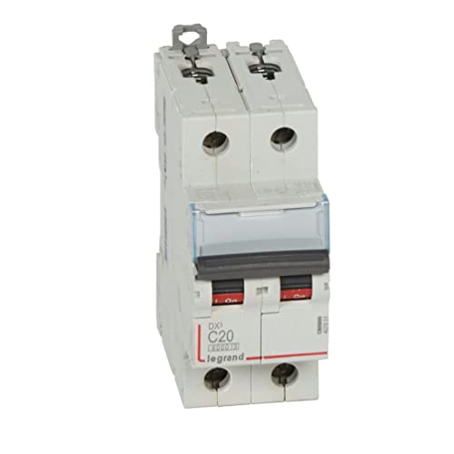 Legrand 407801E, Automatischer Magnetschalter, 2P, 20A, C-Kurve, 10kA, 2 Modul, DX3 von Legrand