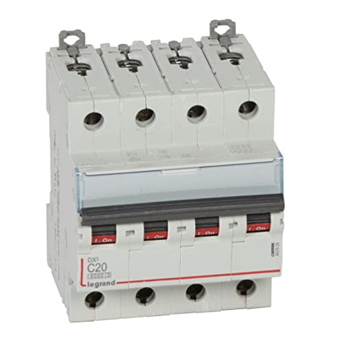 Legrand 407929E, Automatischer Magnetschalter, 4P, 20A, C-Kurve, 10kA, 4 Modul, DX3 Legrand 407929E, Automatischer Magnetschalter, 4P, 20A, C-Kurve, 10kA, 4 Modul, DX3 von Legrand