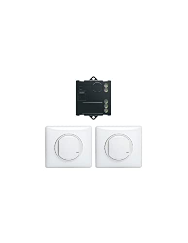 Legrand Céliane 067777 Fertigmontageset mit 2 kabellosen Bedienelementen, 1 Mikromodul, Weiß Legrand Céliane 067777 Fertigmontageset mit 2 kabellosen Bedienelementen, 1 Mikromodul, Weiß von Legrand
