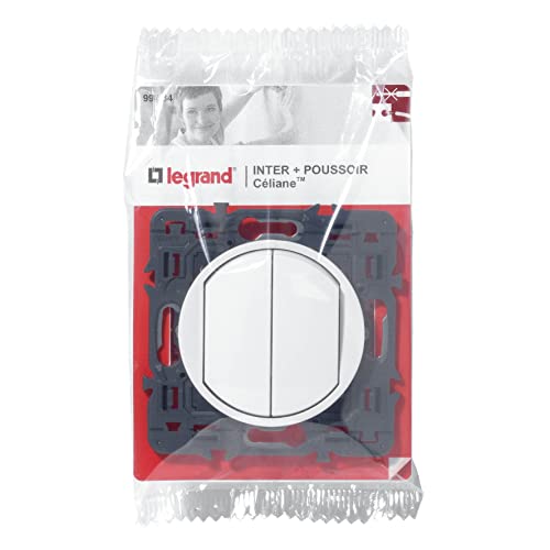 Legrand Celiane LEG99734 Schalter/Wechselschalter zur Selbstmontage, 6 A, Weiß von Legrand
