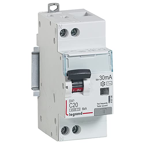 Legrand LEG92833 Schutzschalter dnx 4500 n Schraubklemmen, 230 V AC, 20, 30MA TYP A von Legrand