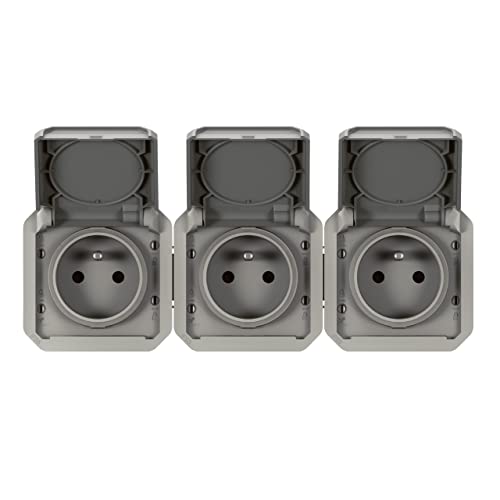 Legrand Plexo 069564L Steckdose – 3 x 2P + T – horizontal – Grau Legrand Plexo 069564L Steckdose – 3 x 2P + T – horizontal – Grau von Legrand