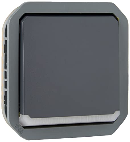 Legrand - Schalter oder Wechselschalter, wasserdicht, Plexo 10 A, mit Gehäuse oder Trägerplatte, anthrazitfarben Legrand - Schalter oder Wechselschalter, wasserdicht, Plexo 10 A, mit Gehäuse oder Trägerplatte, anthrazitfarben von Legrand