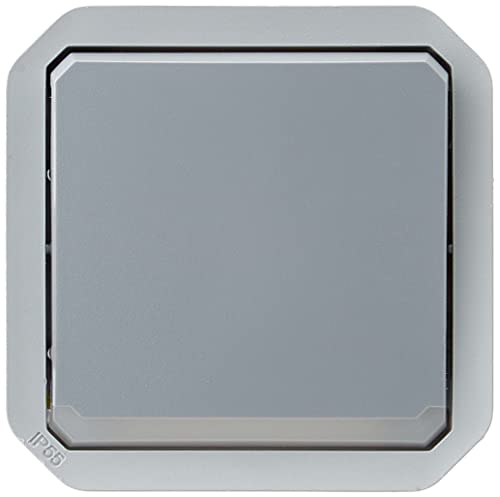 Legrand - Schalter oder Wechselschalter, wasserdicht, Plexo 10 A, zur Ausstattung eines Gehäuses oder einer Halterung mit grauem Finish von Legrand