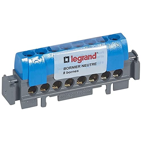 Legrand leg92791 Terminal Block Neutral 8 Anschlüsse für Kabel Blau 1,5–16 mm von Legrand