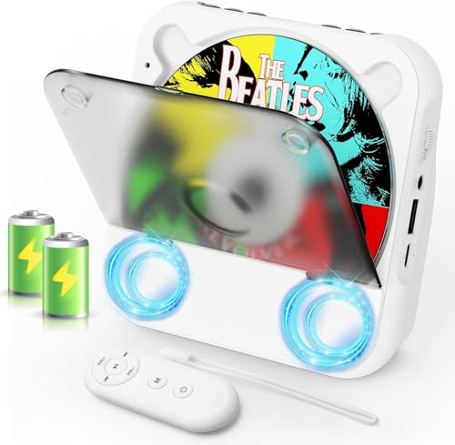Bluetooth CD Player Tragbar mit Akku - Lehwey CD Spieler Klein mit Staubschutzhülle, Mini Desktop-CD-Player mit Lautsprecher, FM Radio, Fernbedienung unterstüzt AUX/USB Anti Skip für Kinder Kpop-Musik Bluetooth CD Player Tragbar mit Akku - Lehwey CD Spieler Klein mit Staubschutzhülle, Mini Desktop-CD-Player mit Lautsprecher, FM Radio, Fernbedienung unterstüzt AUX/USB Anti Skip für Kinder Kpop-Musik von Lehwey