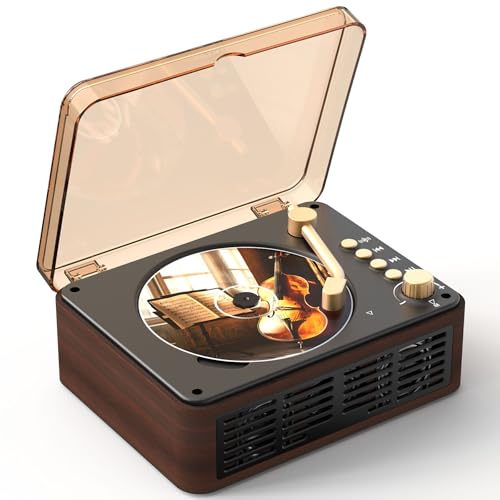 Bluetooth CD Player Tragbar mit Fernbedienung - Retro CD Spieler Klein mit FM-Radio,Lautsprecher,und Kopfhörerbuchse,Desktop CD-Musik Unterstützung USB-Wiedergabe und AUX-Wiedergabe für Zuhause Bluetooth CD Player Tragbar mit Fernbedienung - Retro CD Spieler Klein mit FM-Radio,Lautsprecher,und Kopfhörerbuchse,Desktop CD-Musik Unterstützung USB-Wiedergabe und AUX-Wiedergabe für Zuhause von Lehwey