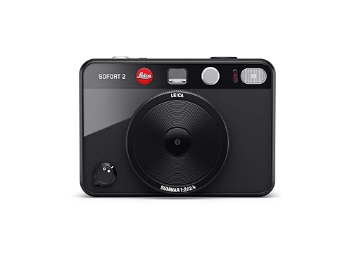 Leica Sofort 2 Digitalkamera Sofortbildkamera mit LCD-Display, 2 Auslösern, 10 Objektiveffekten und Unterstützung der Leica FOTOS App, schwarz von Leica