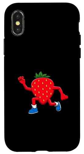 Ironische Erdbeere Marathonlauf Hobbyläuferin Hülle für iPhone X/XS Ironische Erdbeere Marathonlauf Hobbyläuferin Hülle für iPhone X/XS von Leichtathletik Leichtathletik Laufmarathon