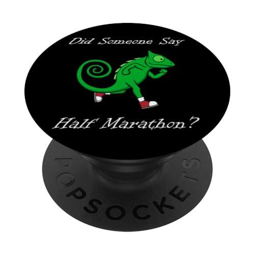 Jemand sagt Halbmarathon Ironischer Chamäleon-Läufer PopSockets Klebender PopGrip Jemand sagt Halbmarathon Ironischer Chamäleon-Läufer PopSockets Klebender PopGrip von Leichtathletik Leichtathletik Laufmarathon