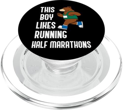 Junge mag Halbmarathon Ironischer Bär Läufer PopSockets PopGrip für MagSafe Junge mag Halbmarathon Ironischer Bär Läufer PopSockets PopGrip für MagSafe von Leichtathletik Leichtathletik Laufmarathon