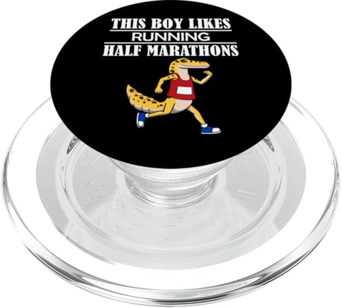 Junge mag Halbmarathon Ironischer Leopardgecko PopSockets PopGrip für MagSafe Junge mag Halbmarathon Ironischer Leopardgecko PopSockets PopGrip für MagSafe von Leichtathletik Leichtathletik Laufmarathon