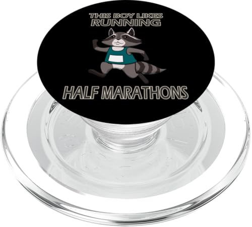 Junge mag Halbmarathon Ironischer Waschbär Läufer PopSockets PopGrip für MagSafe Junge mag Halbmarathon Ironischer Waschbär Läufer PopSockets PopGrip für MagSafe von Leichtathletik Leichtathletik Laufmarathon