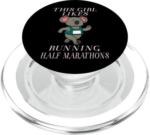 Mädchen mag Halbmarathon Ironischer Koala-Läufer PopSockets PopGrip für MagSafe Mädchen mag Halbmarathon Ironischer Koala-Läufer PopSockets PopGrip für MagSafe von Leichtathletik Leichtathletik Laufmarathon