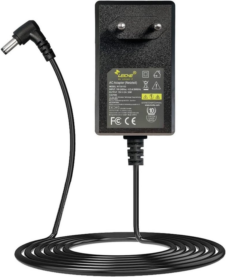 Leicke Netzteil 14V 1,7A 15V 2A 30W, für Mini Fernseher, Mobile Festplatte Universal-Netzteil (DVD,Wireless Audioequipment,Router,Switches,Trafo,Baugeräte 5.5* 2.5mm) von Leicke