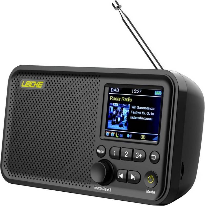 Leicke tragbares DAB+ Radio mit Bluetooth 5.0 DAB/DAB+ und UKW Radio Küchen-Radio (20 W, 4000mAh Akkubetrieb, MicroSD/TF/AUX Anschluss) von Leicke