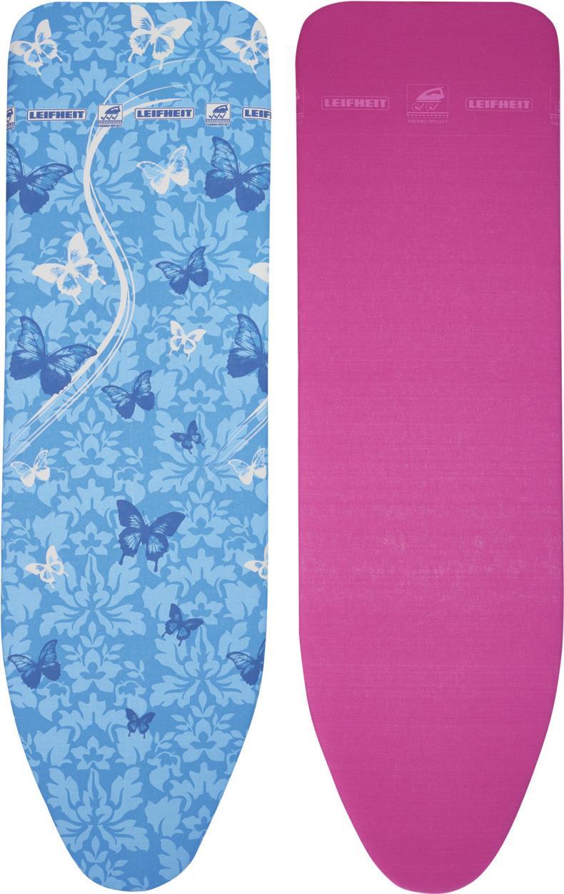 LEIFHEIT 71608 Bügelbrettbezug Gepolsterter Bügelbrettoberbezug Blau - Pink (71608) von Leifheit