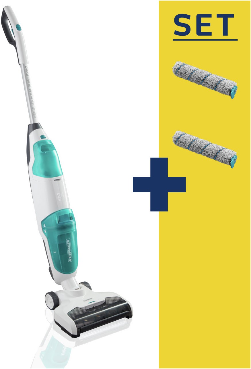 Set Akku-Saugwischer Regulus Bodenwischer weiß/türkis Set Akku-Saugwischer Regulus Bodenwischer weiß/türkis von Leifheit