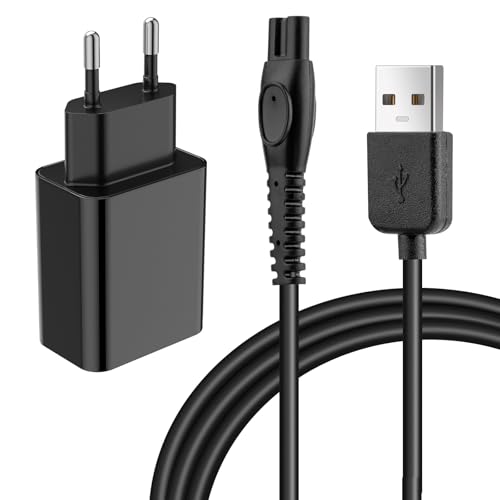 5 V Ladegerät für Philips Norelco OneBlade Rasierer USB Adapter mit USB-Kabel für Männer QP2724 QP2834 MG5910 MG7910 MG9510 PQ888 PQ889 Ersatz USB Power von Leikedun