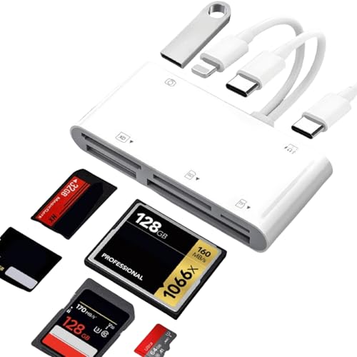 7 in 2 Multi-Kartenleser für SD, CF, XD, TF, MS, Kartenleser USB 3.0 OTG Adapter Hub, Speicherkartenleser Kartenlesegerät, Card Reader Adapter für Telefon/Pad/PC/Laptop, Plug and Play 7 in 2 Multi-Kartenleser für SD, CF, XD, TF, MS, Kartenleser USB 3.0 OTG Adapter Hub, Speicherkartenleser Kartenlesegerät, Card Reader Adapter für Telefon/Pad/PC/Laptop, Plug and Play von Leikurvo