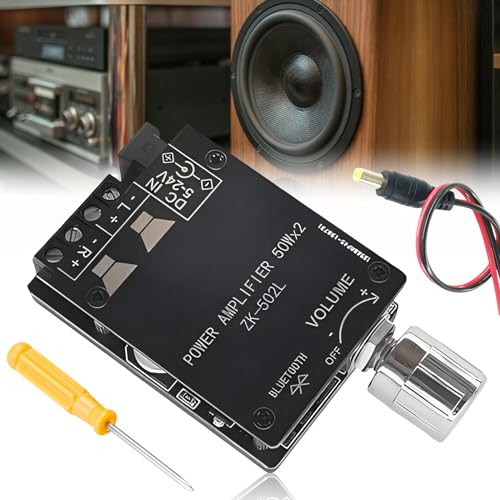 Bluetooth Verstärker Board HiFi Stereo, 2.0 Audio Amplifier Board, 2x50W Bluetooth Verstärker Modul HiFi Stereo, Mini Digital Endstufe Verstärker Platine von Leikurvo