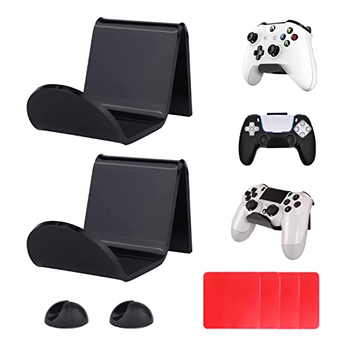 Leikurvo Controller Wandhalterung, 2 Stück Universal Controller Halter, Wandhalterung für Kopfhörer Controller Halterung Wand für PS4 PS5 Xbox Switch Pro Gamepad die Meisten Headsets und Spielkonsolen von Leikurvo