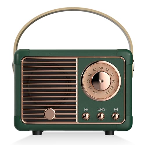 Mini Tragbarer Bluetooth Lautsprecher, Retro Bluetooth Lautsprecher, Lautsprecher in Radioform, Musikbox Portabler Bluetooth 5.0 Box für Zimmer/Büro/Wohnzimmer Deko, Teenager Geburtstagsgeschenk Mini Tragbarer Bluetooth Lautsprecher, Retro Bluetooth Lautsprecher, Lautsprecher in Radioform, Musikbox Portabler Bluetooth 5.0 Box für Zimmer/Büro/Wohnzimmer Deko, Teenager Geburtstagsgeschenk von Leikurvo